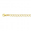 9ct-19cm-Heart-Link-Chain-Bracelet Sale