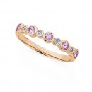9ct-Rose-Gold-Diamond-Pink-Amethyst-Multi-Band-Ring Sale