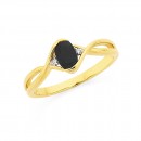 9ct-Onyx-Twist-With-Diamond-Ring Sale