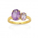 Eliza-9ct-Amethyst-and-Pink-Amethyst-Ring Sale