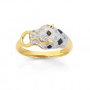 9ct-Leopard-Diamond-Head-Ring Sale