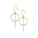 9ct-Circle-with-Diamond-Line-Hook-Earrings Sale