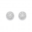 9ct-White-Gold-Enhanced-Cluster-Halo-Earrings Sale
