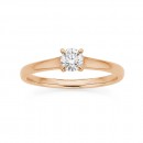 9ct-Rose-Gold-35ct-Diamond-Solitaire-Ring Sale