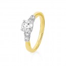 9ct-Five-Stone-Diamond-Ring-TDW1ct Sale