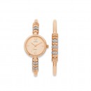 Elite-Ladies-Rose-Tone-Watch-and-Bracelet-Set-Model-5080233 Sale
