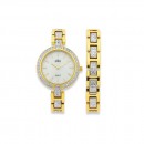 Elite-Ladies-Mother-of-Pearl-Watch-and-Bracelet-Set-Model5080305 Sale