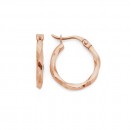 9ct-Rose-Gold-Faceted-Twist-Hoops-15mm Sale