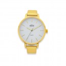 Elite-Ladies-Gold-Metallic-Leather-Strap-Watch Sale