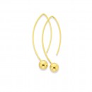 9ct-Gold-Wishbone-Ball-Drop-Earrings Sale