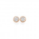9ct-Rose-Gold-on-Silver-Crystal-Studs Sale
