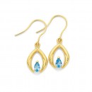 9ct-Blue-Topaz-Hook-Earrings Sale