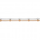 Sterling-Silver-Rose-Gold-Plated-Ball-on-Chain-Bracelet Sale