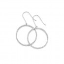 Sterling-Silver-Cubic-Zirconia-Circle-Hook-Earrings Sale