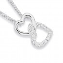 Sterling-Silver-Cubic-Zirconia-Heart-Pendant Sale
