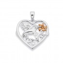 Sterling-Silver-Rose-Gold-Plated-Hummingbird-Pendant Sale