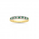 9ct-Emerald-Diamond-Ring Sale