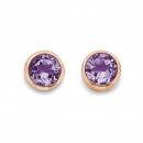 9ct-Rose-Gold-Pink-Amethyst-Studs Sale