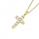 9ct-Diamond-Set-Cross-Pendant Sale