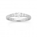 9ct-White-Gold-Five-Stone-Diamond-Ring-TDW50ct Sale