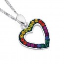 Sterling-Silver-Rainbow-Crystal-Heart-Pendant Sale