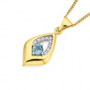 9ct-Blue-Topaz-Diamond-Pendant Sale