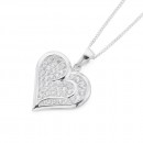 Sterling-Silver-Cubic-Zirconia-Heart-of-Love-Pendant Sale