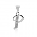 Initial-P-Pendant-in-Sterling-Silver Sale
