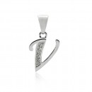 Initial-V-Pendant-in-Sterling-Silver Sale