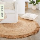 Eco-Collection-Jute-Trim-Round-Rugs Sale