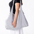 eco-anthology-100-Linen-Stripe-Tote-Bag Sale