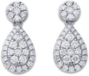 9ct-White-Gold-Diamond-Pear-Drop-Stud-Earrings Sale