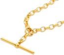 9ct-45cm-Oval-Belcher-Chain-with-T-Bar-Fob Sale