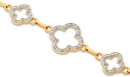 9ct-Diamond-Clover-Bracelet Sale