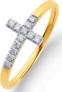9ct-Diamond-Cross-Ring Sale