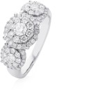 9ct-White-Gold-Diamond-Cluster-Ring Sale