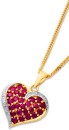9ct-Ruby-Diamond-Heart-Pendant Sale