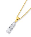 9ct-Diamond-Pendant-with-Chain Sale