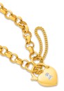 9ct-19cm-Diamond-Set-Padlock-Bracelet Sale