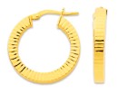 9ct-15mm-Ribbed-Hoops Sale