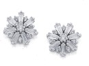 Sterling-Silver-Snowflakes-Cubic-Zirconia-Earrings Sale
