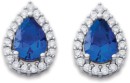 Sterling-Silver-Blue-Spinel-Cubic-Zirconia-Earrings Sale