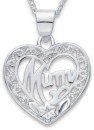 Sterling-Silver-Filigree-Heart-Mum-Pendant Sale