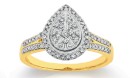 9ct-Diamond-Pear-Cluster-Ring Sale