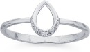 9ct-White-Gold-Diamond-Teardrop-Ring Sale