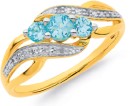 9ct-Blue-Topaz-Diamond-Ring Sale