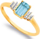 9ct-Blue-Topaz-with-Diamond-Ring Sale