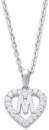 Sterling-Silver-Initial-M-in-Cubic-Zirconia-Heart-Pendant Sale