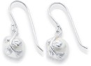 Sterling-Silver-Created-Pearl-Leaf-Drop-Earrings Sale