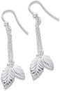 Sterling-Silver-Leaf-Hook-Earrings Sale